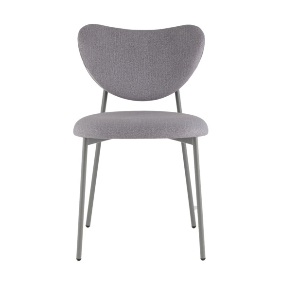 Стул Рина, велюр серый, каркас серый - фото 6