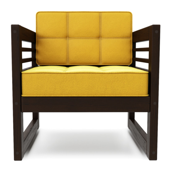 Кресло Вега венге, желтое - фото 2
