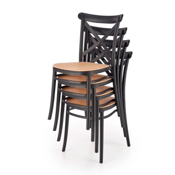 Стул Curve, чёрный, коричневый - фото 5