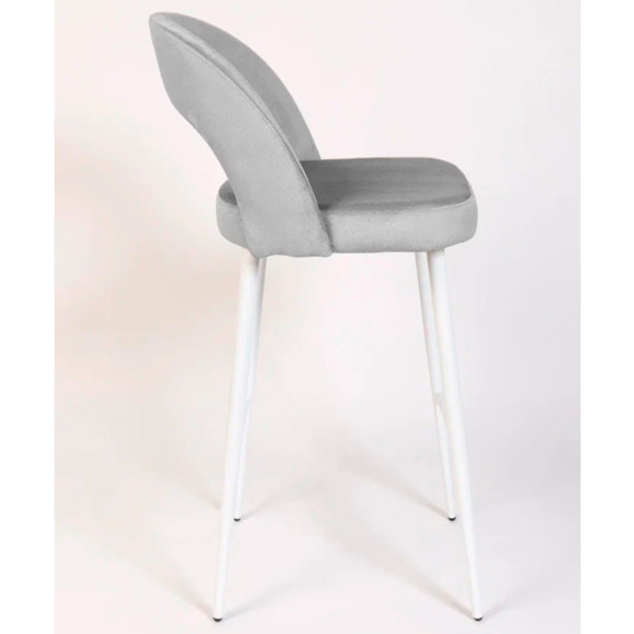 Стул Пиннате, барный, светло-серый, белый, велюр - фото 7