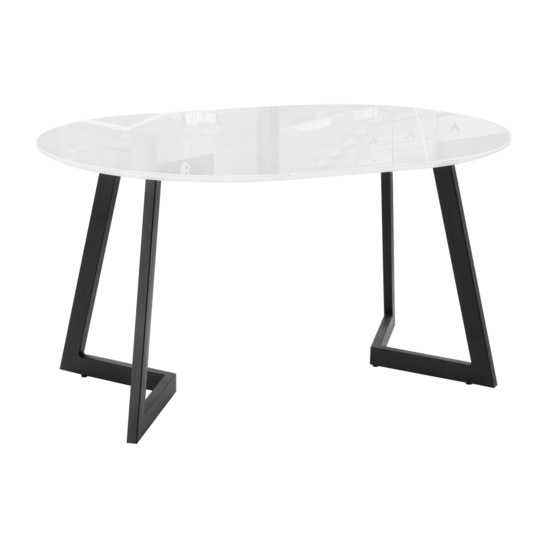 Стеклянный стол Алингсос белая шагрень, белый - фото 1