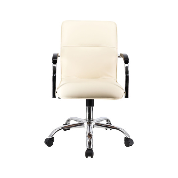 Кресло Самба Вуд Т, экокожа, бежевый - фото 3