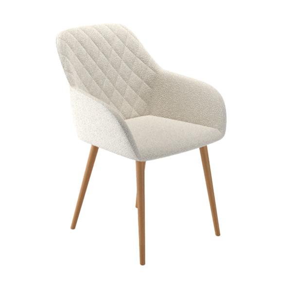 Стул Сентор, дуб коньяк, букле вайт - фото 1