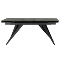 Фотография товара Керамический стол Дарвин 160(220)х89 серый мрамор baolai / черный от компании ChiedoCover.