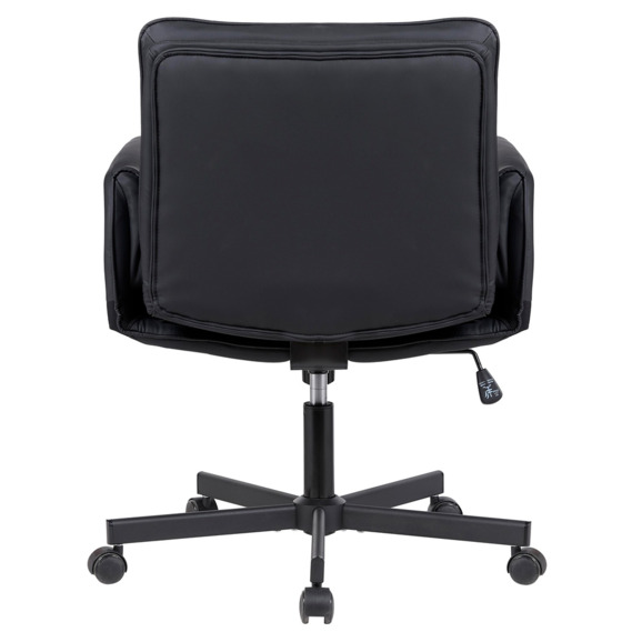 Кресло офисное TopChairs Foldo, с откидными подлокотниками, черное - фото 4