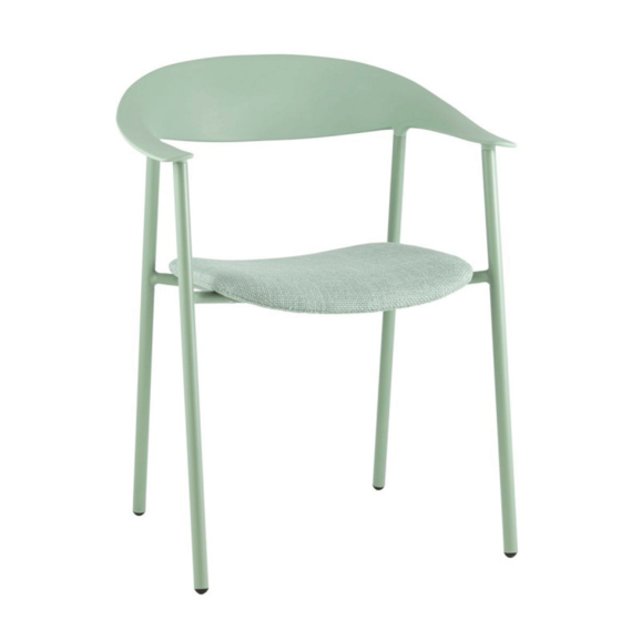 Стул Eila, с подушкой, пластик зеленый Стул Eila, с подушкой, пластик зеленый - фото 1