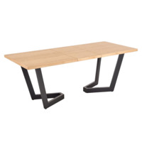 Настоящее фото товара Стол обеденный Opulence, дуб натуральный, черный, произведённого компанией ChiedoCover