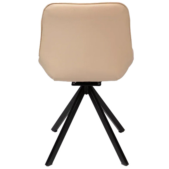 Стул Мускус, пирамида, кожа, бежевый, черный - фото 5