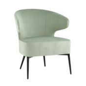 Фотография Кресло лаунж Royal Stripes, велюр фисташковый Фотография товара Кресло лаунж Royal Stripes, велюр фисташковый от компании ChiedoCover.