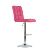 Настоящее фото товара Барный стул Лагер, розовая кожа, произведённого компанией ChiedoCover