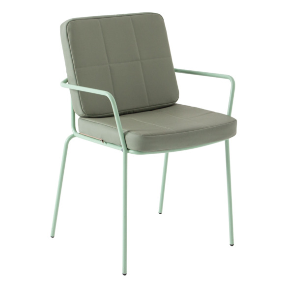 Стул Лион с подушкой 02, зеленый - фото 1
