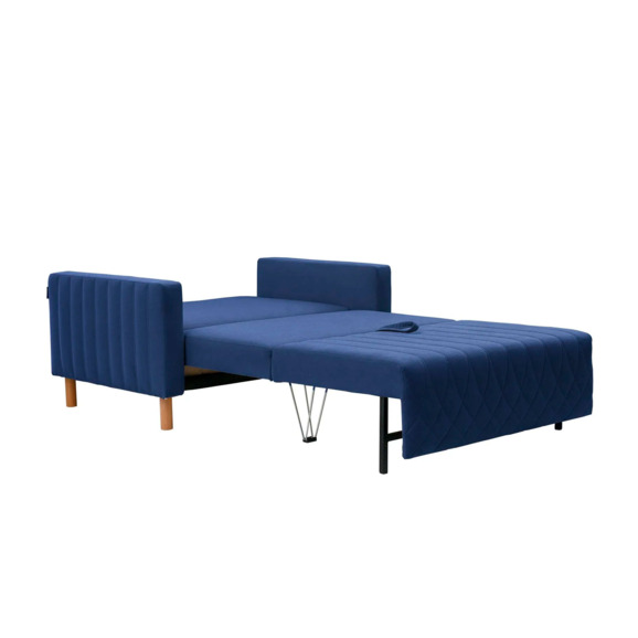 Диван-кровать Митчел Лео 122, синий - фото 5
