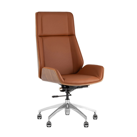 Кресло руководителя TopChairs Crown SN коричневый - фото 1