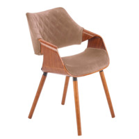 Настоящее фото товара Стул кухонный Prophecy, бежевый, орех, произведённого компанией ChiedoCover