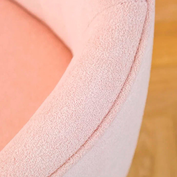 Кресло Сета, пирамида, розовый, белый, букле - фото 8