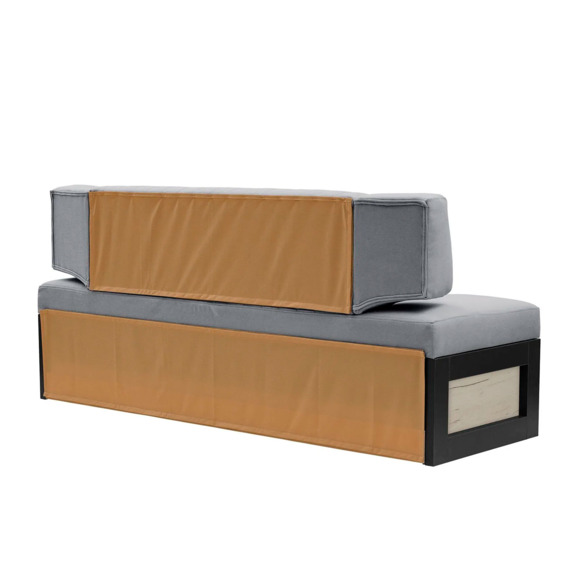 Диван для кухни Оттион 174 дуб крафт белый, серый - фото 4