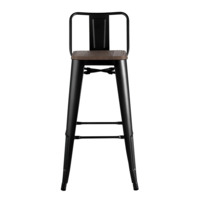 Фотография товара Стул Tolix Wood со спинкой барный Черный глянцевый от компании ChiedoCover.