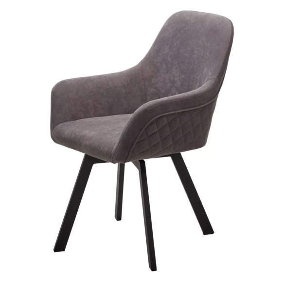Стул Jet 360 темно-серый велюр, черный - фото 3