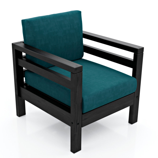 Кресло Минамино, синее - фото 1