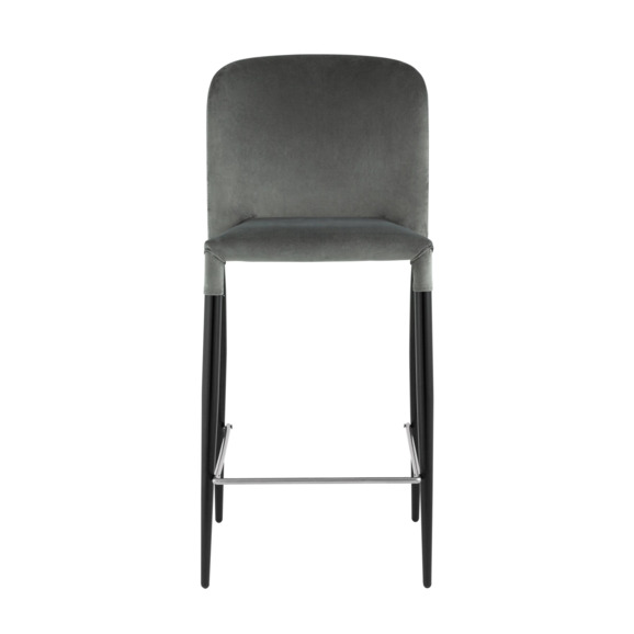 Стул полубарный Лори велюр серый Стул полубарный Лори велюр серый - фото 3