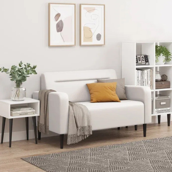 Диван Папилла, экокожа, 132 см, белый - фото 4