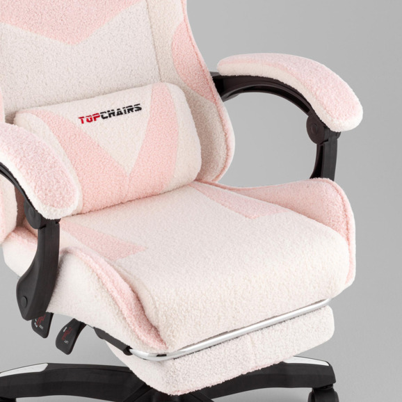 Кресло спортивное TopChairs MG-7019 букле бело-розовый Кресло спортивное TopChairs MG-7019 букле бело-розовый - фото 6