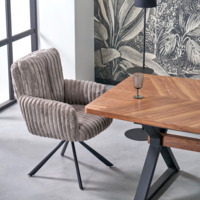 Фотография Стул кухонный Aurora, поворотный, серый, черный Фотография товара Стул кухонный Aurora, поворотный, серый, черный от компании ChiedoCover.