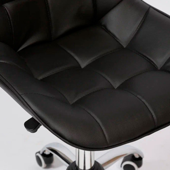 Стул Мускус, хром, черный, кожа - фото 7