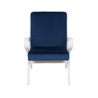 Кресло Форест, синее, белые подлокотники
