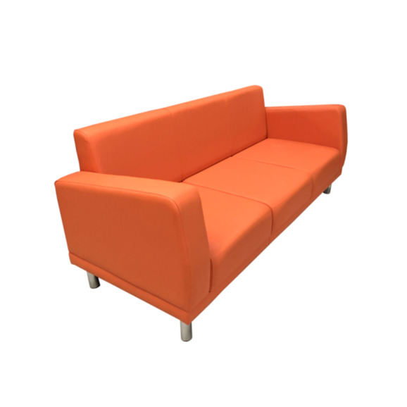 Диван Таура Люкс трехместный, оранжевый - фото 1