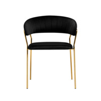 Фотография Стул на металлокаркасе Kamelia 1 black / gold Фотография товара Стул на металлокаркасе Kamelia 1 black / gold от компании ChiedoCover.