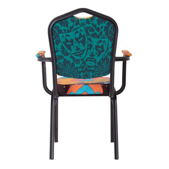 Стул Хит 25 с подлокотниками, каркас черный муар, с принтом Pinky - фото 8