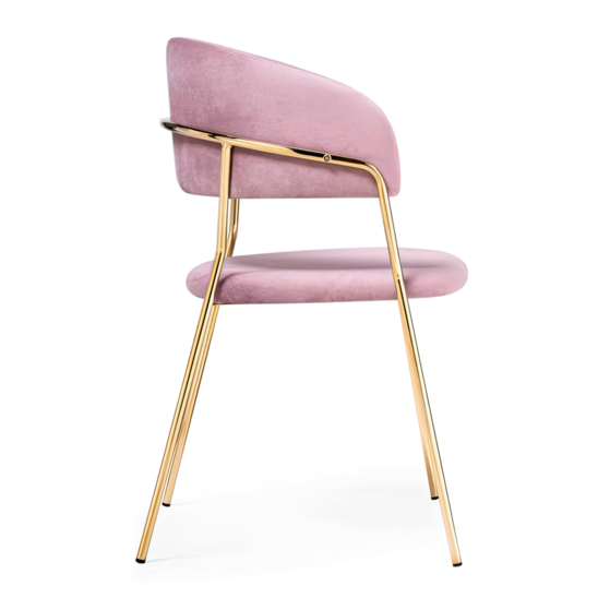 Стул Kamelia pink / gold - фото 3