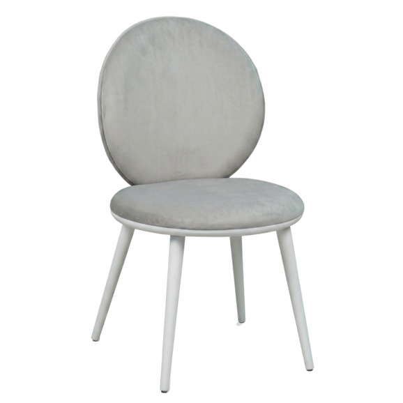 Стул Ронда, велюр Тедди 024, ножки бук, белые - фото 1