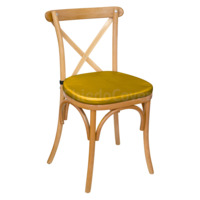 Настоящее фото товара Подушка 01 для стула Кроссбэк, 3см, золотая, произведённого компанией ChiedoCover