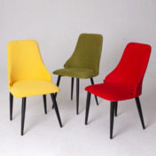 Фотография в интерьере товара Стул Аэр, велюр Velutto 40, металл 40*20 RAL 9005 от компании ChiedoCover.