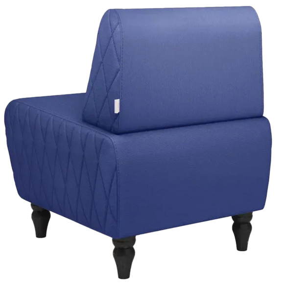 Кресло Лотик экокожа, синий - фото 3