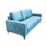 Настоящее фото товара Диван Миа трехместный, голубой, произведённого компанией ChiedoCover