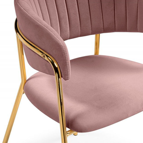 Стул на металлокаркасе Kamelia светло-фиолетовый / золотой Стул на металлокаркасе Kamelia светло-фиолетовый / золотой - фото 6