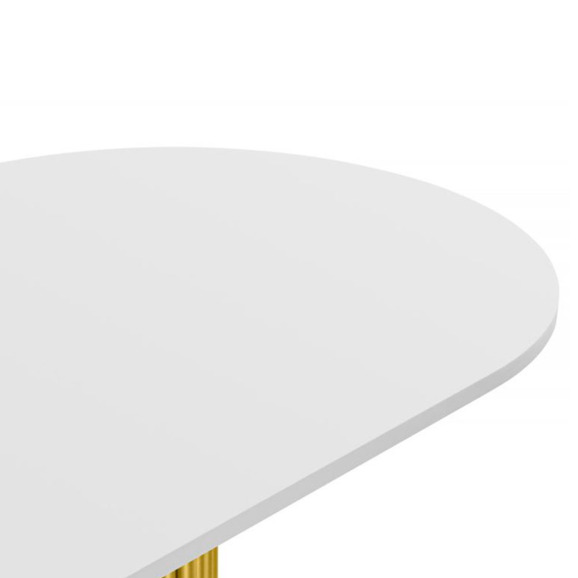 Барон О 160 х 90 белая пленка шагрень / золотые ноги - фото 4