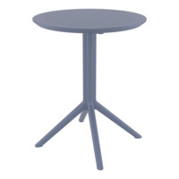 Настоящее фото товара Стол пластиковый складной Sky Folding Table Ø60, темно-серый, произведённого компанией ChiedoCover