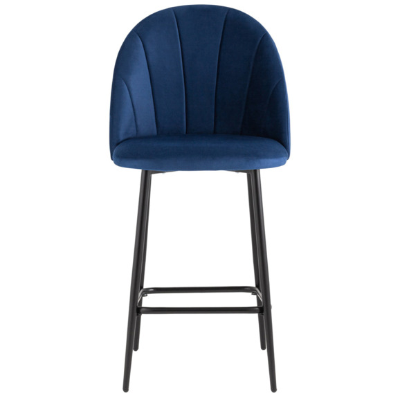 Стул полубарный Логан SN, велюр, синий - фото 2