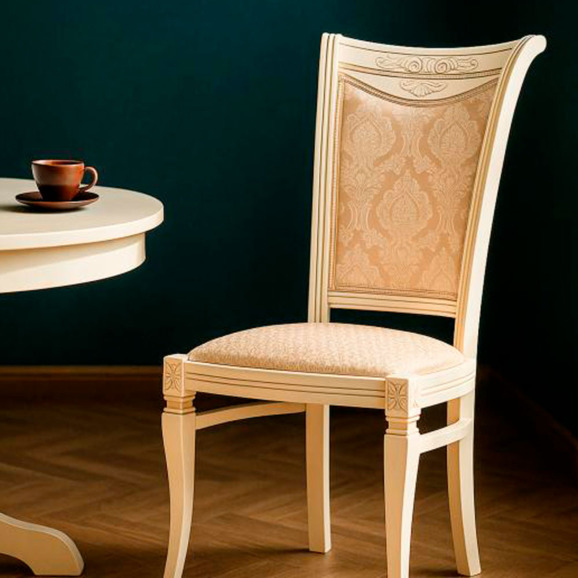 Деревянный стул Mariano линур блекл комби / слоновая кость - фото 12