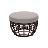 Настоящее фото товара Пуф Луро ,шоколад металлик, ротанг, произведённого компанией ChiedoCover