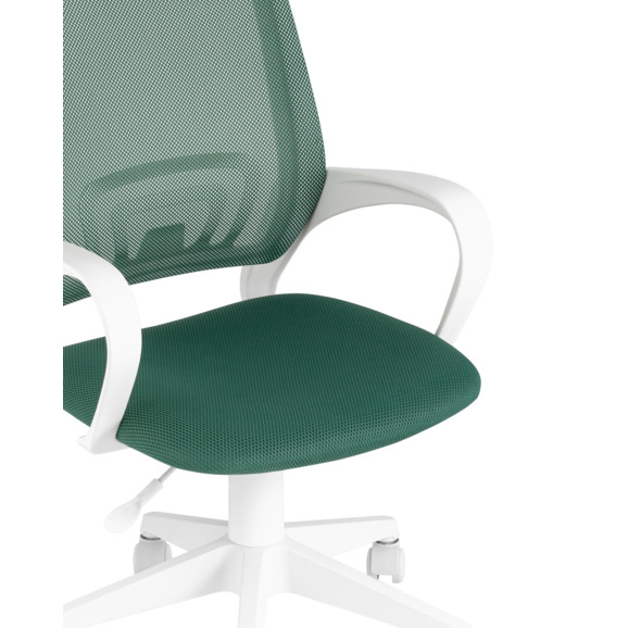 Кресло офисное TopChairs ST-BASIC-W зеленый крестовина пластик белый - фото 2