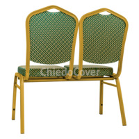 Секция стульев Хит - золото, ромб зеленый