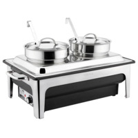 Настоящее фото товара Мармит Subitizing, суповой электрический, 2 отделения по 4 л, произведённого компанией ChiedoCover