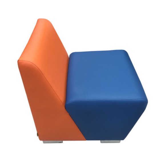 Секция Бальдор одноместная, оранжево-синяя - фото 1