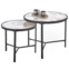 Настоящее фото товара Набор журнальных столиков Analysis, белый мрамор, черный, произведённого компанией ChiedoCover