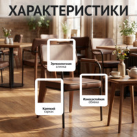 Фотография товара Стул Микс, кожзам Спейс Дарк Браун, ножки бук морилка светлый орех от компании ChiedoCover.